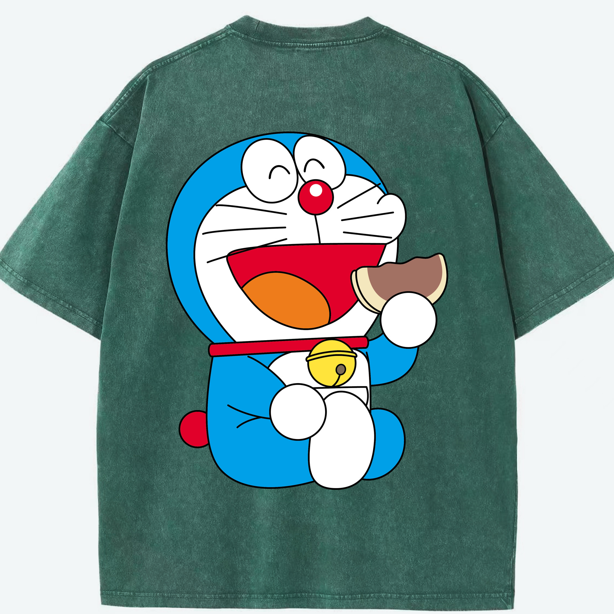 （画像用） ドラえもん Doraemon 綿100% ヴィンテージ風 半袖Tシャツ（背面プリント）